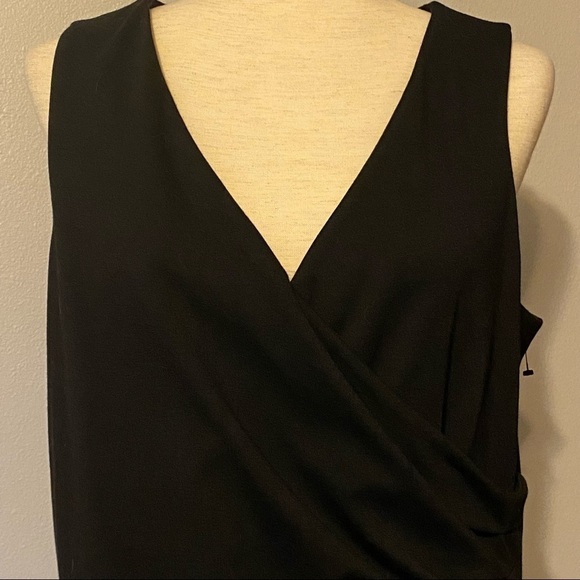 Lane Bryant Black Surplice Peplum Tank Belt NWT Size 14/16 - Picture 2 of 13